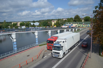 Ciężarówki - transport drogowy/Trucks - road transport, Augustów, Podlasie, Poland