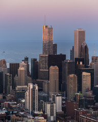 Fototapeta na wymiar Chicago Sunset