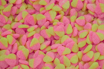 colored texture of pink yellow marmalade