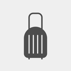 Suitcase flt vector icon. Baggage flat vector icon
