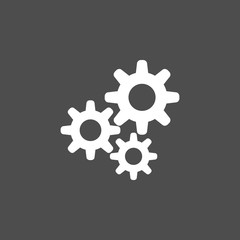 Setting icon. Flat style design,  Vector illustration.