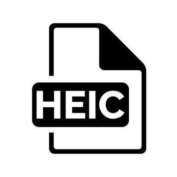 High Efficiency Image File Format (HEIC) icon illustration vector