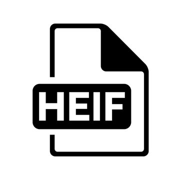 High Efficiency Image File Format (HEIF) icon illustration vector