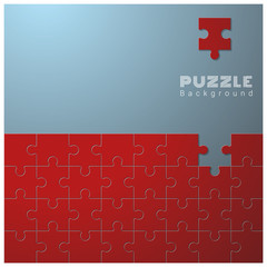 Abstract conceptual background with incomplete jigsaw puzzle , vector , illustration
