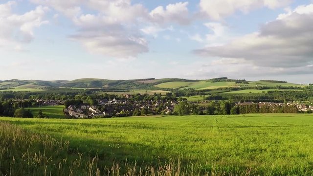 Lauder Timelapse.  A timelapse recording of the Lauder skyline, a town situated in the Scottish Borders (4k, 25fps).