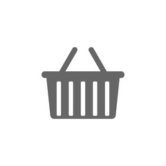 Shopping basket icon. Flat design. Vector illustration.