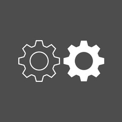 Setting icon. Flat style design,  Vector illustration.