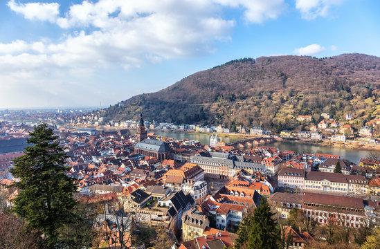 Vue aérienne d'Heidelberg,Région métropolitaine Rhin-Neckar Heidelberg, Allemagne
