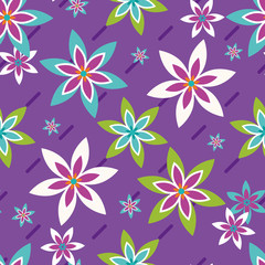 Fototapeta na wymiar pattern with small colorful flowers