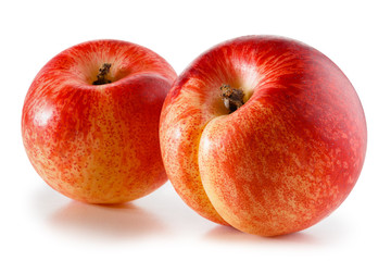 Nectarines isolated on white