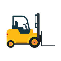 Naklejka premium Vector forklift truck. Isolated illustration on white background.