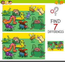 find differences with bugs animal characters group