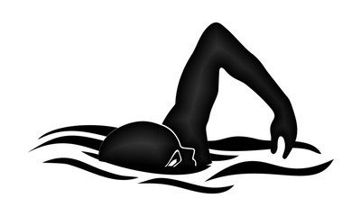 vector logo silhouettes swimmer women swim