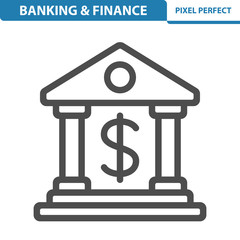 Banking & Finance Icon. EPS 8 format.