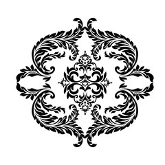Flourishes crest calligraphic ornament. Elegant emblem monogram luxury logo.