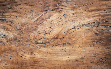 Brown scratched Natural Dark Wooden Background. Old wood texture.