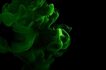 Fototapeta premium paint stream in water, colored ink cloud, abstract background