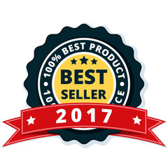 Best Seller 2017 label illustration