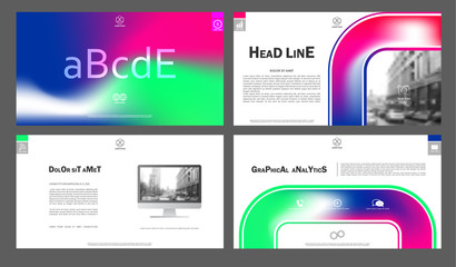 Set of infographic elements for presentation templates. Corporate Business Card. Modern brochure, layout. Flyer design.