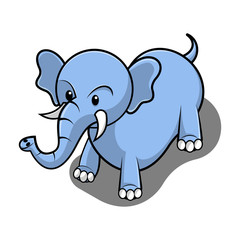 Cute Isometric Elephant cartoon vector