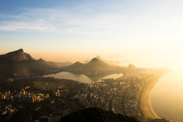 Sunrise on the top of Dois Irmaos mountain, Rio de Janeiro