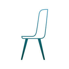 plastic chair furniture comfort image vector illustration gradient color design