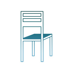 wooden chair classic furniture image vector illustration gradient color design