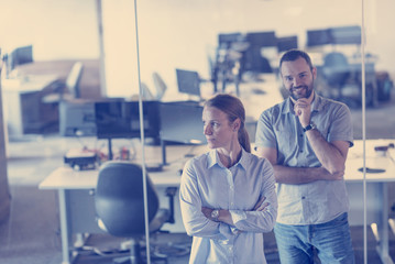 business couple at office