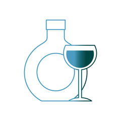 bottle wine glass drink beverage image vector illustration gradient color design