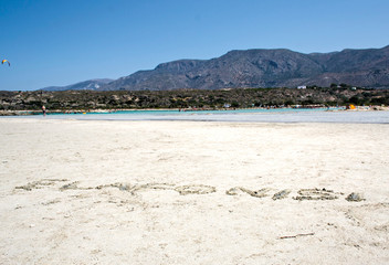 Meravigliosa spiaggia dell'isola di Creta, Elafonissi - Grecia