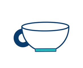 coffee cup ceramic handle image vector illustration green and blue design