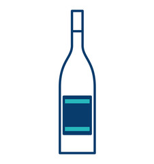 alcohol drink liquor bottle image vector illustration green and blue design