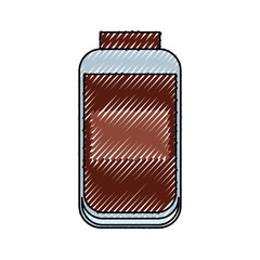 glass bottle cap product food vector illustration