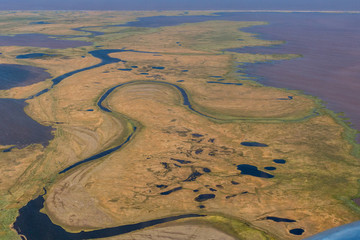 Photo of the tundra from above.