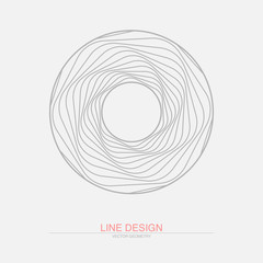 Graphic line art based on the circle shape