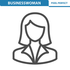 Businesswoman Icon. EPS 8 format.