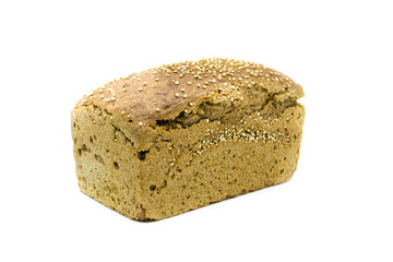 Dinkel brot dinkelbrot isoliert freigestellt auf weißen Hintergrund, Freisteller