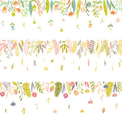 Vector flower borders.