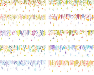 Vector flower borders.