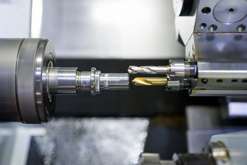 Steel metal automotive parts cutting machine process by CNC lathe