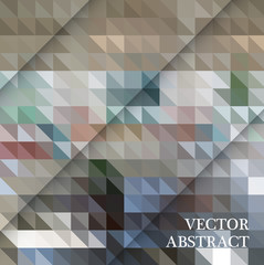 Abstract geometric background from brown and gray triangles, with sample text.