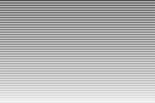 Horizontal line. Lines halftone pattern with gradient effect. Black and white stripes. Vector