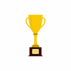 Trophy cup. Golden winner trophy isolated on white background