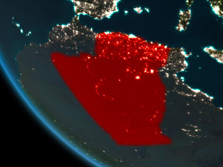 Algeria at night from orbit