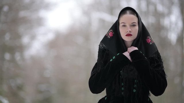 Slovakian folklore woman