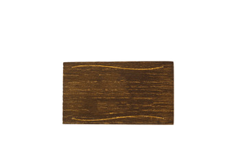 Wooden business cards on white background, old tree