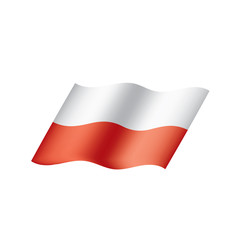 Poland flag, vector illustration