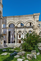 Fototapeta na wymiar Colonnade of the peristyle square, Split, Croatia