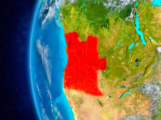 Angola on Earth from space