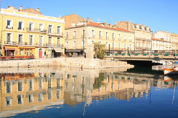 La ville maritime de Sète, la petite Venise Languedocienne, Hérault, Occitanie, France
